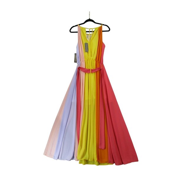 Eva Mendes New York & Company Colorblock Maxi Dress Size S Multicolor - Picture 9 of 13